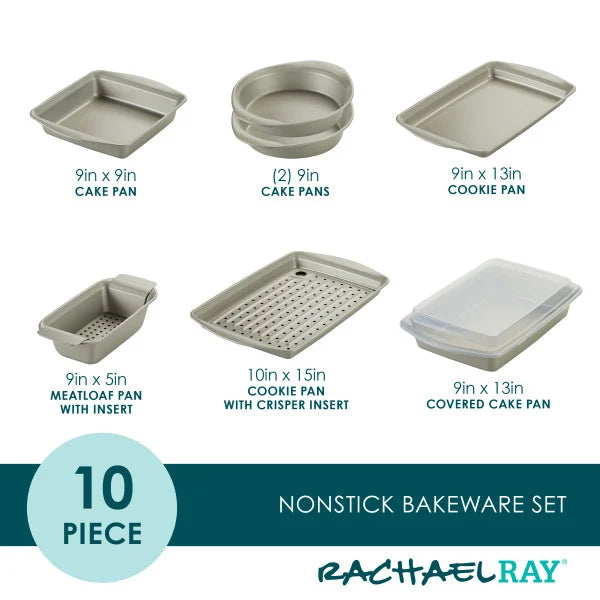 10-Piece Nonstick Bakeware Set
