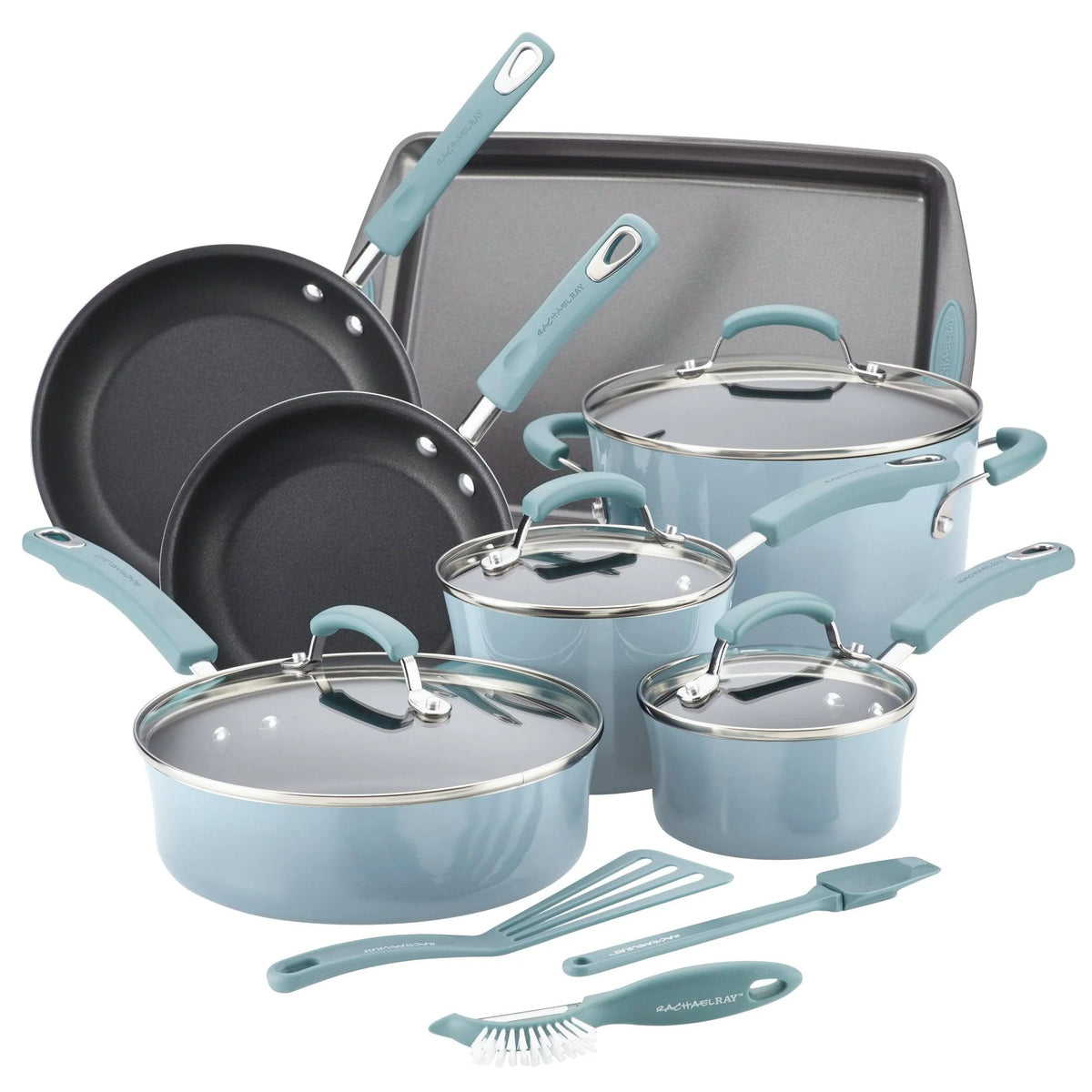 14-Piece Classic Brights Nonstick Cookware Set