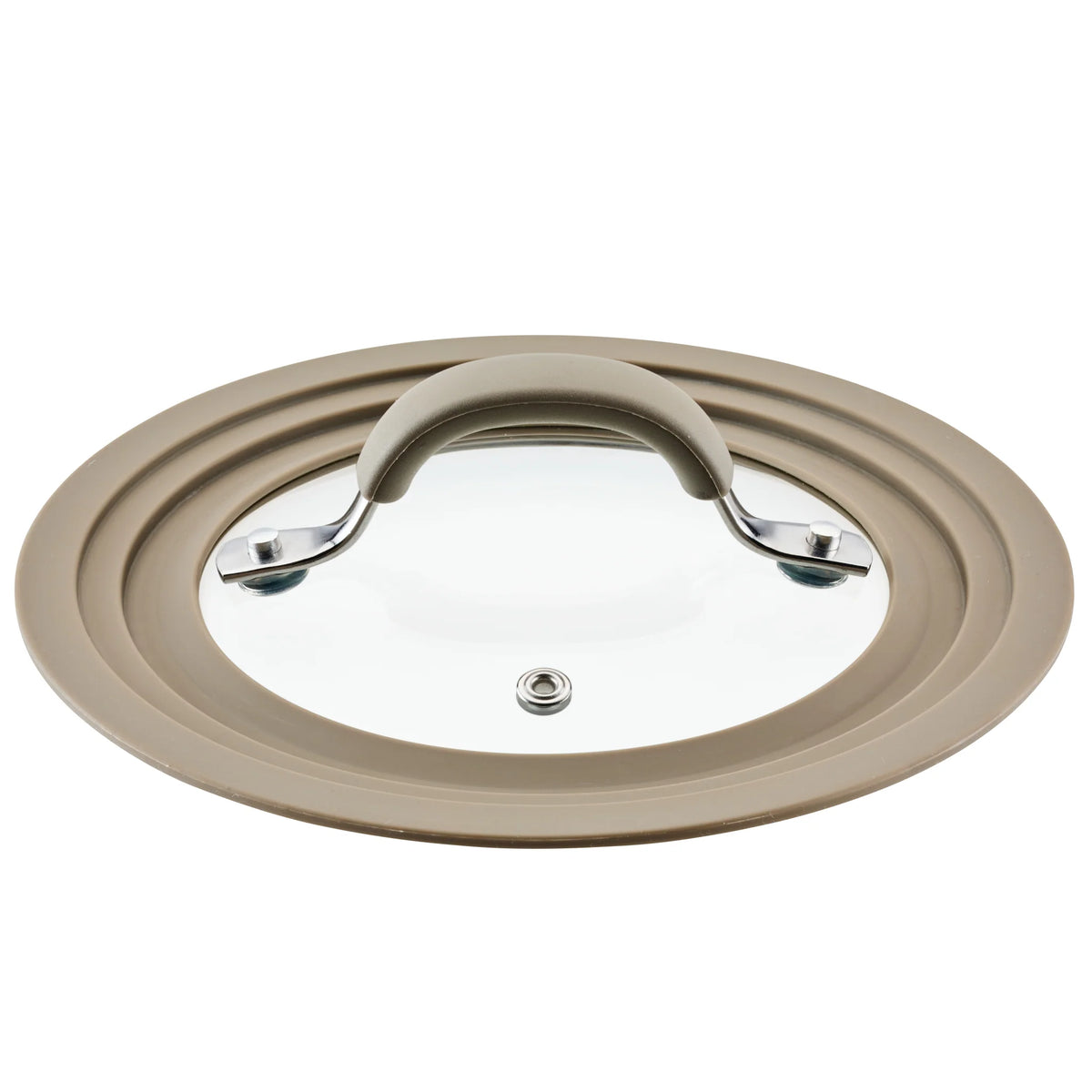 Small Universal Silicone-Rimmed Glass Lid, 6-8.5"